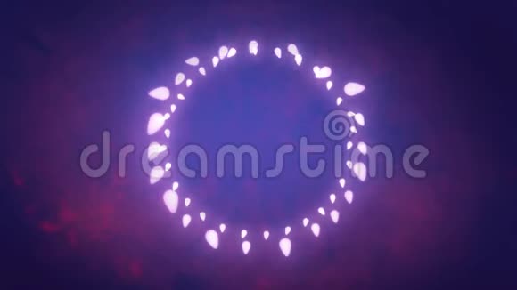 紫色背景上闪烁的仙灯视频的预览图