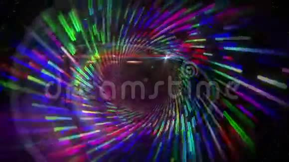 前景上有多种颜色气泡的光线旋转视频的预览图