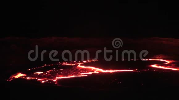 火山埃塔阿莱的熔岩湖视频的预览图