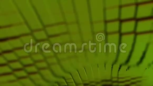 很多绿色模糊的立方体遍布屏幕无缝循环动画带有立方体的抽象流动纹理视频的预览图