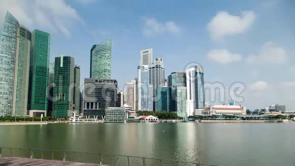 新加坡海滨湾城市景观时间流逝视频的预览图