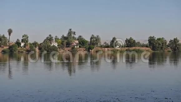 埃及尼罗河景观显示卢克索西岸视频的预览图