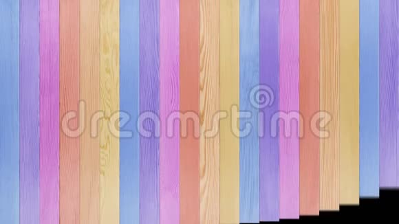 彩虹彩色木制面板过渡视频的预览图