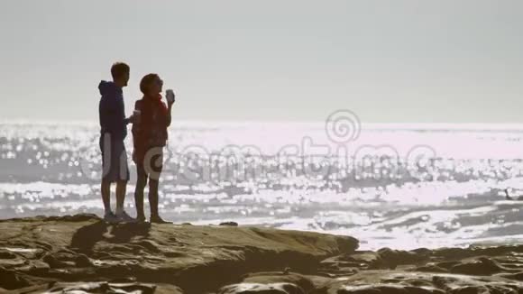 在海滩上的漂亮情侣视频的预览图