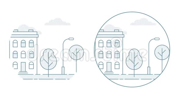 城市景观中的圆圈框架视频的预览图