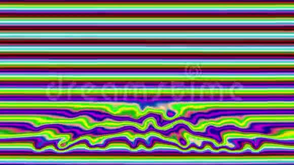 抽象多彩水平线模式闪烁视频的预览图