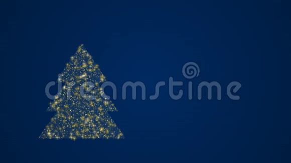 圣诞及新年金彩松树卡视频的预览图