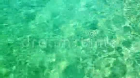 绿松石波和水碱的海滩夏季背景视频的预览图