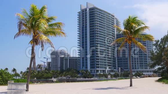迈阿密海滩夏日好莱坞生活街区景观4k美国视频的预览图