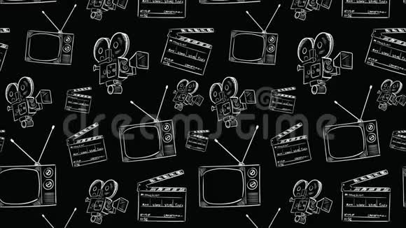 黑色背景上的电影院物体视频的预览图