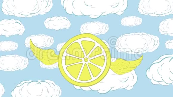 有翅膀的柠檬和云视频的预览图