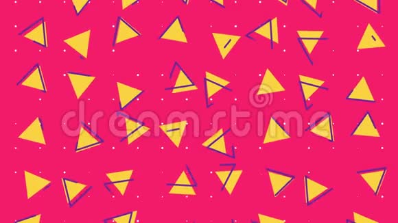 抽象80s三角背景动画视频的预览图