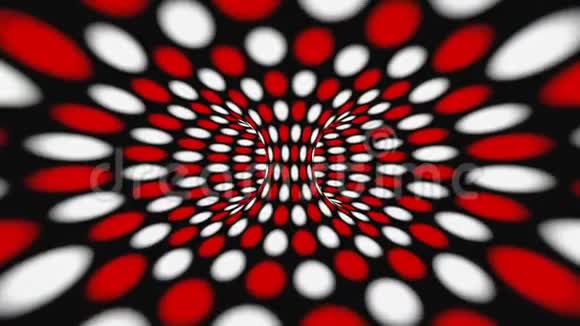 黑白幻视错觉抽象催眠动画背景波卡点几何环壁纸视频的预览图