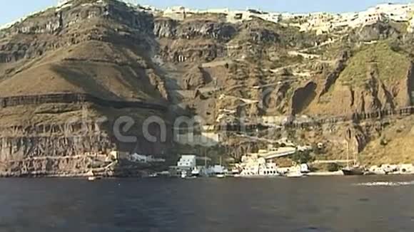 爱琴海的圣托里尼岛希腊视频的预览图