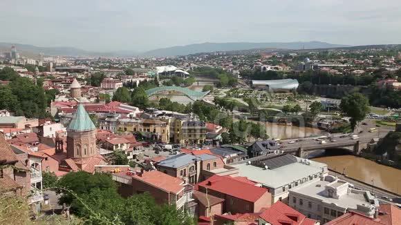 格鲁吉亚夏季第比利斯天际线视频的预览图