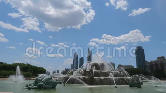 著名的白金汉泉芝加哥格兰特公园视频的预览图