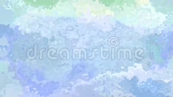 水彩画效果浅浆色蓝绿紫视频的预览图