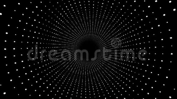 三维多边形粒子的飞行抽象数字隧道绘图运动图形动画背景新品质复古视频的预览图