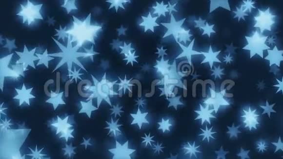 蓝4k60fps明星和圣诞视频背景循环视频的预览图