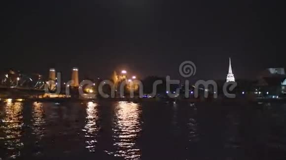 从潮法拉河欣赏曼谷夜景视频的预览图