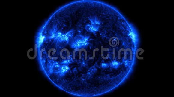 太阳表面动画蓝色辐射美国宇航局公共领域想象视频的预览图