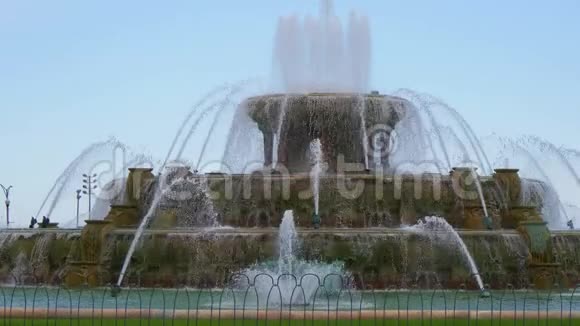 著名的白金汉泉芝加哥格兰特公园视频的预览图