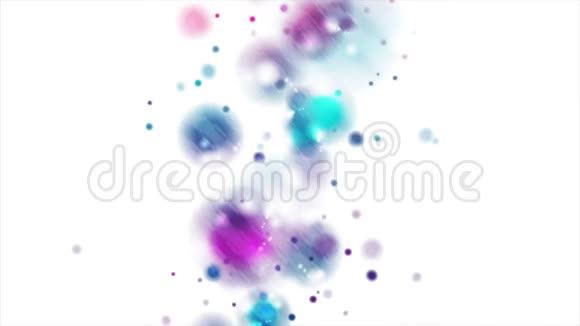 蓝紫色发光的boke灯光抽象动作动画背景视频的预览图
