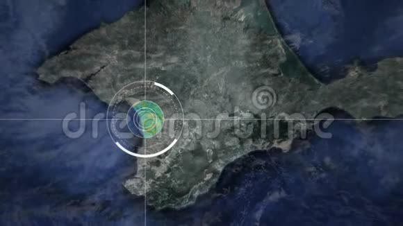 塞瓦斯托波尔克里米亚监视无人机或卫星摄像机视频的预览图