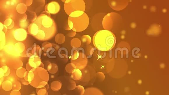 黄橙色背景六边形灯光bokeh视频的预览图