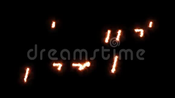2D字FLAME在黑色背景上用火的字母制作的动画视频的预览图