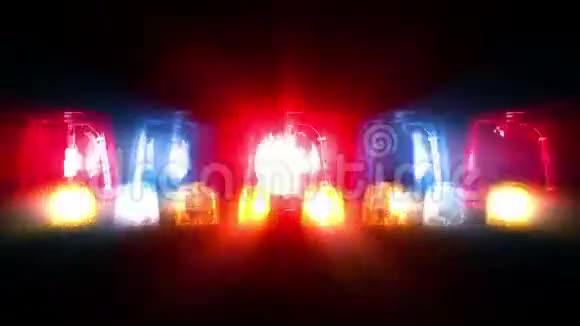 警车灯闪烁循环视频的预览图
