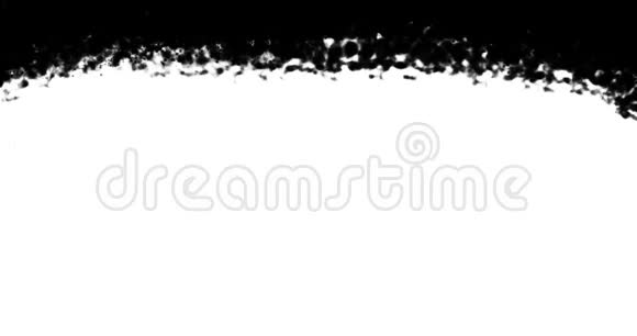 油漆刷黑色卢马哑光水平过渡白色背景视频的预览图
