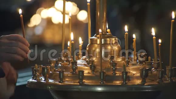 教堂蜡烛宗教视频的预览图