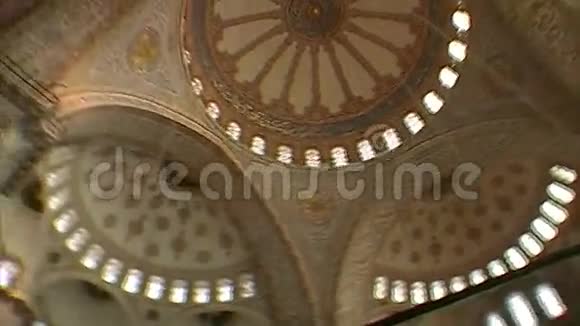 苏丹苏莱曼清真寺的内部空间伊斯坦布尔视频的预览图