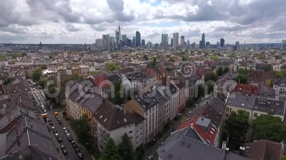 德国法兰克福城市景观鸟瞰图视频的预览图