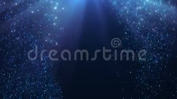 浅蓝色背景带有蓝色闪光粒子的抽象背景视频的预览图