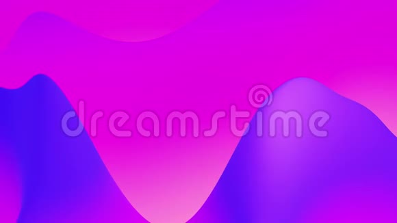 具有抽象流体蓝紫梯度的4k无缝环内辉光波状表面美丽的色彩渐变视频的预览图