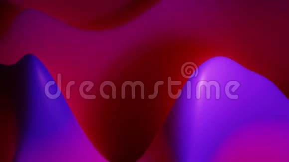 具有抽象流体蓝紫梯度的4k无缝环内辉光波状表面美丽的色彩渐变视频的预览图