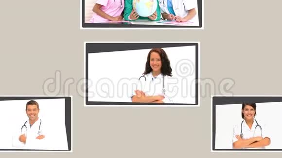 护士医生和外科医生的蒙太奇视频的预览图