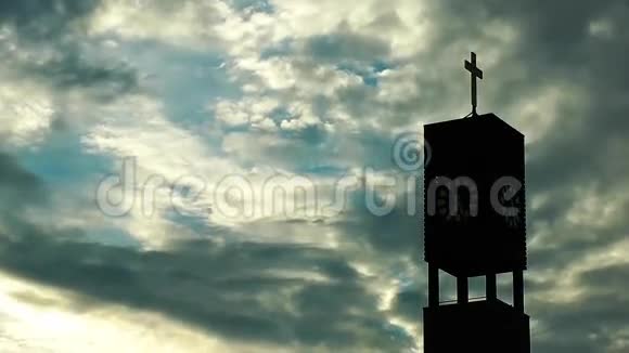 教会与云彩时光流逝视频的预览图