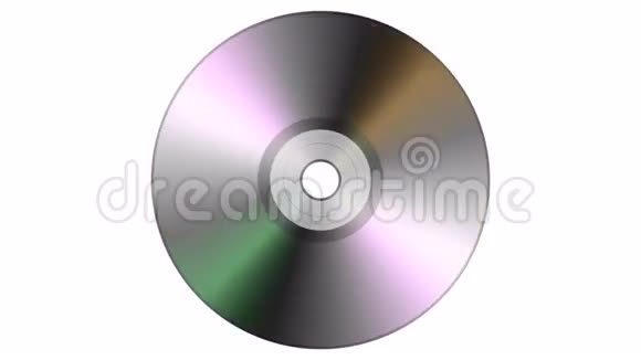 在白色背景上分离的单盘cddvd视频的预览图