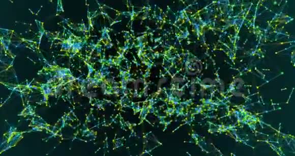 抽象的神经丛形状连接和web概念数字通信和技术背景视频的预览图