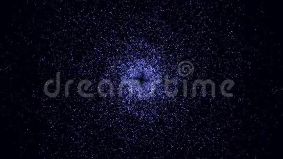 抽象空间景观黑色背景上有小亮粒的黑洞动画太空漩涡视频的预览图