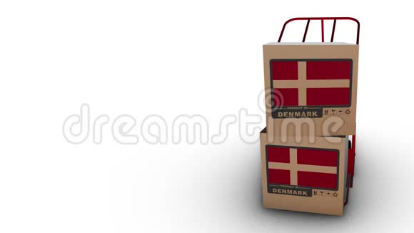 丹麦红色手推车与盒子旋转DX视频的预览图