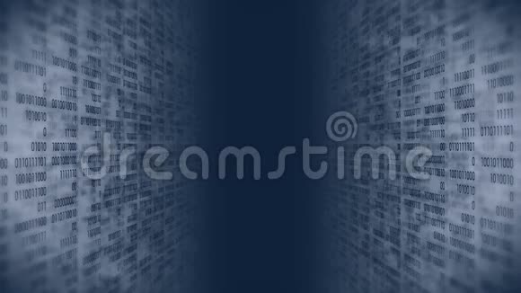 二进制代码灰色背景带有数字技术循环动画的Web在线流数字零和一计算机网络视频的预览图