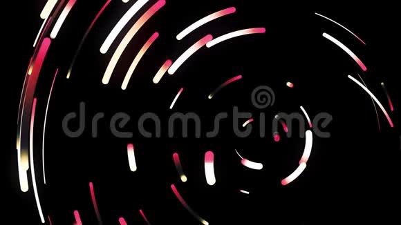 旋转彩色对称漏斗粉红色和红色曲线具有三维效果动画令人难以置信的明亮视频的预览图
