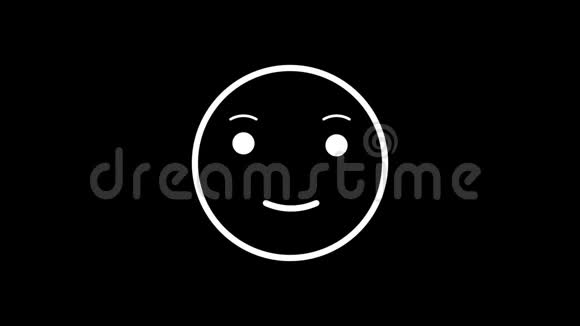埃莫吉斯悲伤和微笑的脸快乐和悲伤的斯迈利图标动画与可选的卢马马特包括阿尔法卢马马特视频的预览图