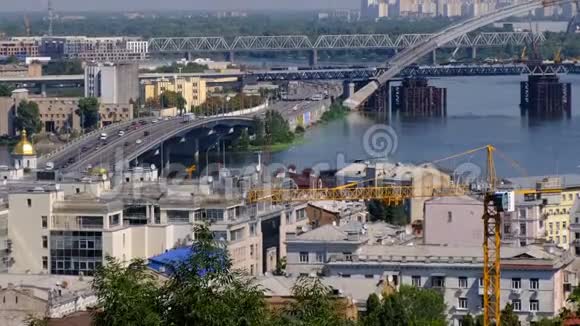 Dnieper路堤全景视频剪辑视图视频的预览图