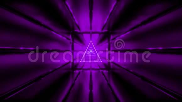 紫色线框隧道背景壁纸3d渲染vjloop视频的预览图