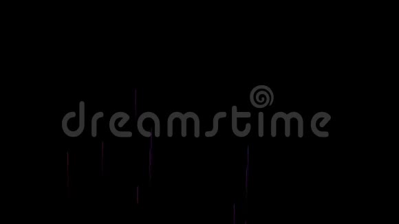 在黑色背景上隔离的多次烟花三维动画三维渲染五彩斑斓的复杂烟花视频的预览图